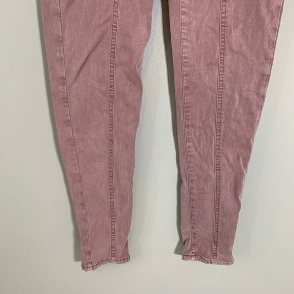 American Eagle stretch dusty rose drawstring skinny‎ ankle hi-rise jegging pant - Picture 3 of 11